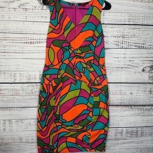 Anthropologie Multicolor Abstract Dress